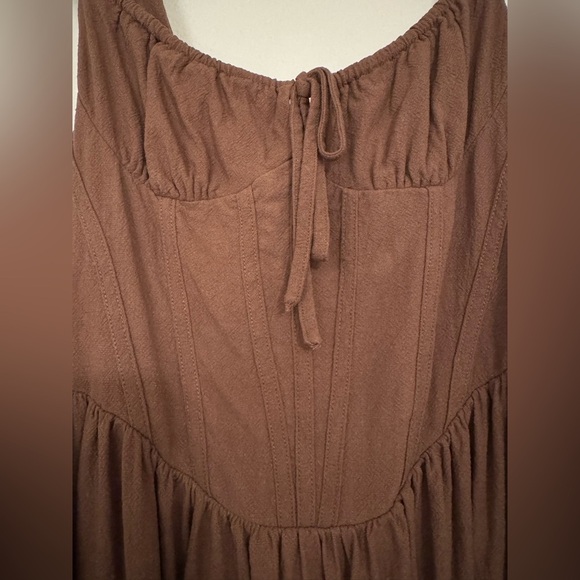 Nordstrom Rack Brown Corset Midi Dress - Picture 3 of 7
